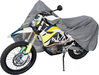 Walser Premium Motorzeil XL - Motorzeil gemaakt van robuust PVC - Motorfietsgarage waterdicht - 255x110x135 cm grijs