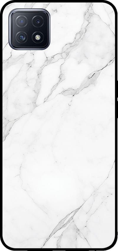 Smartphonica Telefoonhoesje voor OPPO A53 5G / A72 5G / A73 5G met marmer opdruk - TPU backcover case marble design - Wit geschikt voor Oppo A53 5G;Oppo A72 5G;Oppo A73 5G