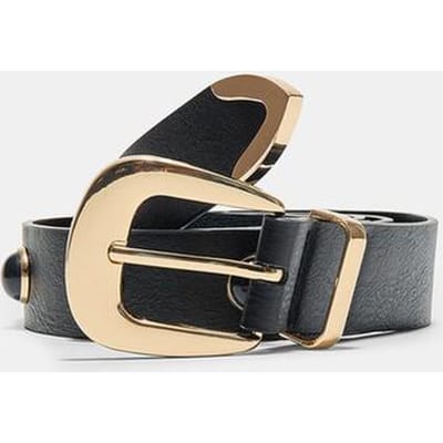 Stradivarius Riem met stenen  Zwart 70