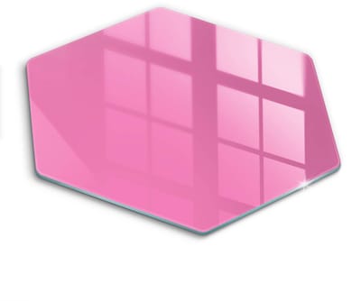 Wallfluent Glazen Snijplanken - Roze Snijplanken Glas - h40 cm - Roze Snijplanken van Glas - Glazen Snijplank - Glazen Snijplank Voor Keuken - Antislip Glazen Snijplank