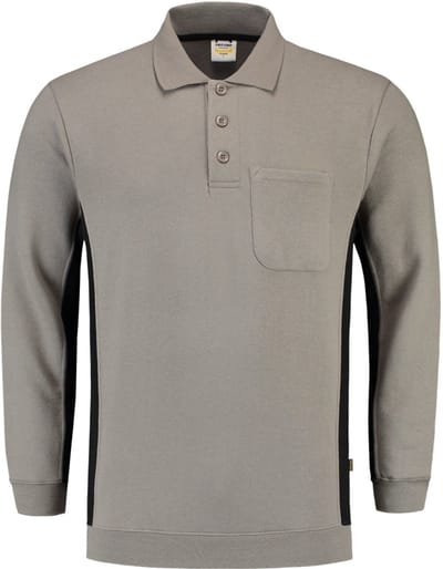 Tricorp Polosweater Bi-Color - Workwear - 302001 - Grijs-Zwart - maat 3XL