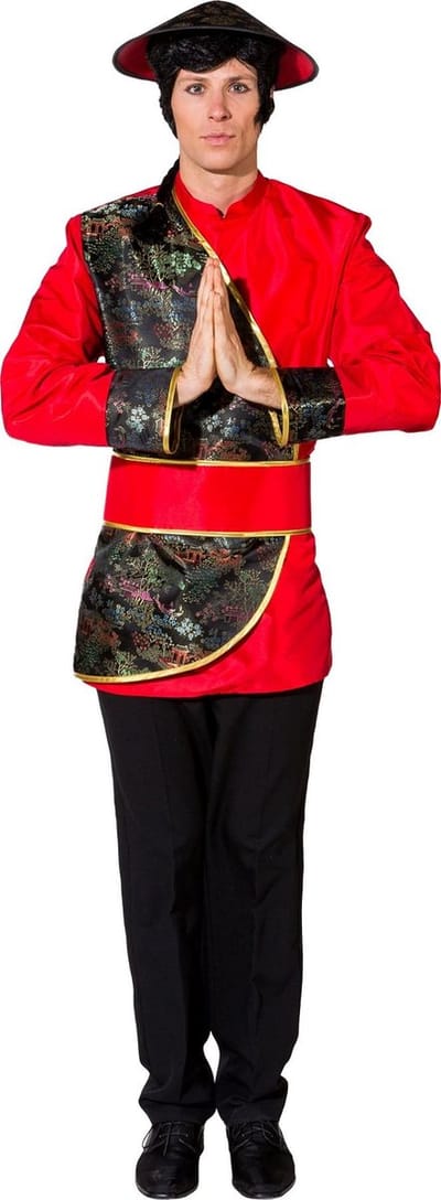 Chinese Top Met Riem Rood - Maat 50/52