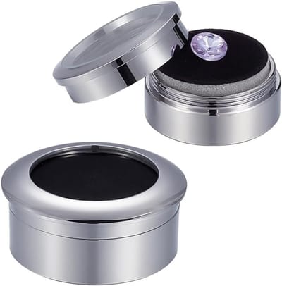 2 Maten Losse Kristallen Sieraden Doos, 3cm en 4cm Diamant en Edelsteen Opbergdoos met Spons voor Tentoonstelling en Cadeaus