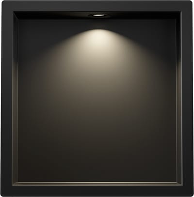 Wiesbaden Demis Inbouwnis LED 30x30x7cm Mat Zwart - Stijlvolle Badkamerverlichting