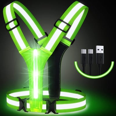 Famanu – Reflecterend vest - hardloopkleding - verstelbaar - hoge zichtbaarheid - voor joggen - hardlopen - fietsen - wandelen - motorfiets