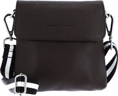 bruno banani Leren Schoudertas Crossbody Bag Brown Donkerbruin