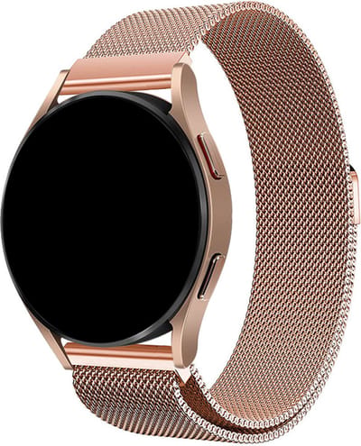 Stravo Smartwatch Milanees bandje 22mm - Roze Goud - Luxe Milanees horlogebandje geschikt voor Samsung Galaxy Watch 1 46mm / Galaxy Watch 3 45mm / Gear S3 Classic & Frontier - Amazfit GTR 47mm / GTR 2 / GTR 3 - OnePlus Watch / Garmin / Huawei