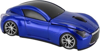 ciciglow 2.4GHz Wireless Car Mouse, Automatic Sleep Function, Portable Wireless Car Mouse for PC for School (Blue)