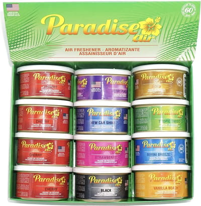 Paradise Air luchtverfrisser 12 stuks in mix verpakking incl. deksels
