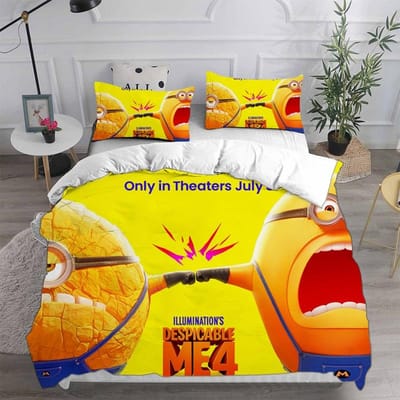 Verschrikkelijke Ikke 4 Beddengoedsets Dekbed Quilt Bedovertrek Dekbedovertrek Kussensloop 2-3 Delige Sets Kinderen Volwassen Maat US Queen 228x228cm