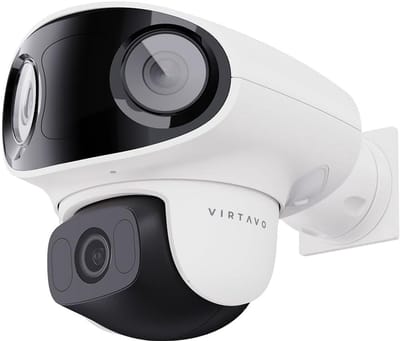 Buitencamera met drie lenzen, wifi, Full HD, nachtzicht en 2-weg audio