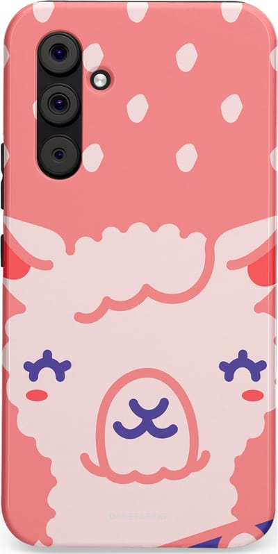 Casetastic Hoesje Geschikt voor Samsung A54 (5G) - Stijlvolle Beschermende Duo-layer Case - Lama beat