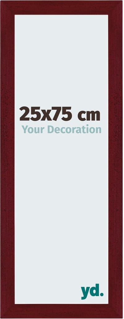 Your Decoration - Fotolijst 25x75 cm - MDF - Wijnrood Geveegd - Mura
