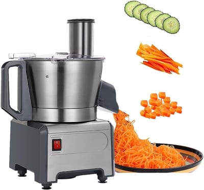 Elektrische Groentehakker - Spiraalsnijder Salademaker - Snel Ingrediënten Snijden - Multifunctioneel Keukenhulpmiddel - 340x260x465mm - Zilver