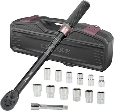Momentsleutel Set - Koppel Sleutel - Precisie Werk - Hoge Nauwkeurigheid - 1/2 Inch Aandrijving - Bruin