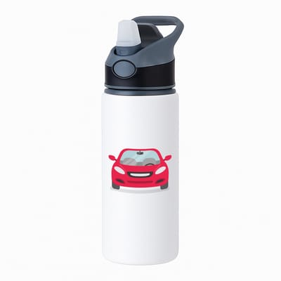 Hacebo® - Auto's waterfles met rietje zwart - Auto - Autoliefhebbers - autosport - motorsport - water fles - 650ML