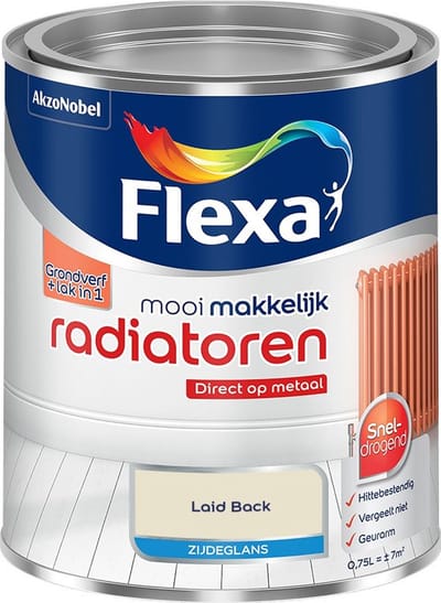 Flexa - Mooi Makkelijk Radiatoren Zijdeglans - Laid Back - Mengverf - 750 Ml