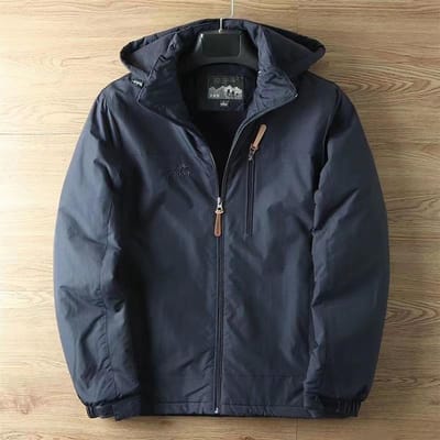 Heren outdoor vrijetijdsjas van verdikt fluweel, winddicht en waterdicht, geschikt voor bergbeklimmen. 5XL black