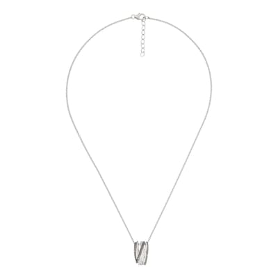 Orphelia Dames 925 Sterling Zilveren Ketting met Hanger - Zilver/Zwart ZH-6038/2