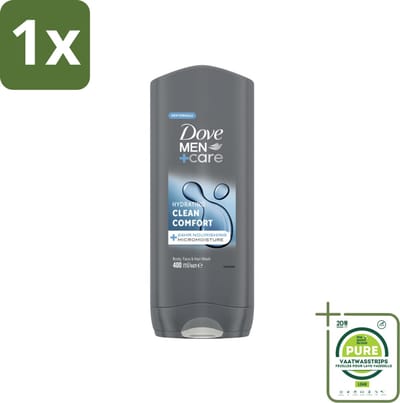 1 x Dove Douchegel Men+ Care Clean Comfort 400 ml - Douchegel - Mannelijke Geur - Energie - Verfrissend - Reiniging