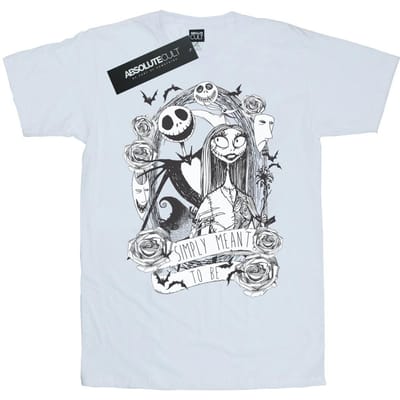 Disney Dames/Dames Nightmare Before Christmas Simply Meant To Be Katoenen Vriendje T-shirt (Wit)