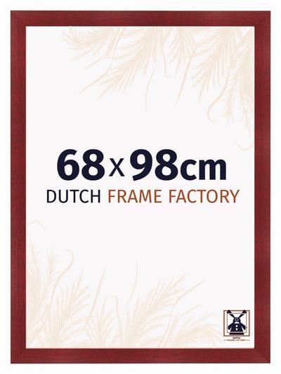 Fotolijst 68x98 cm - MDF - Wijnrood Geveegd - Praag