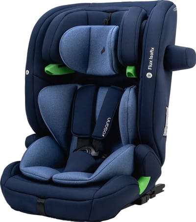 Osann Flux Isofix i-Size Autostoel 76-150 cm – Isofix – R129 – Groep 1/2/3 – Verstelbare Hoofdsteun – Navy Melange