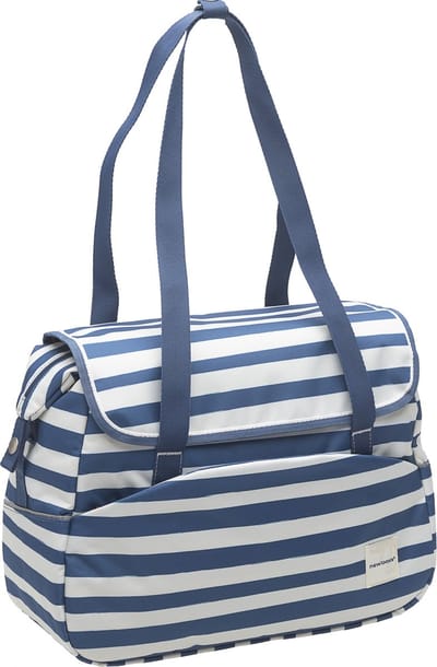 New Looxs Blue Stripe Tosca Enkele Fietstas - 16 liter - Blauw/wit
