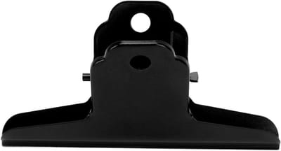 Grote metalen bull clips met sterke grip voor documenten, kantoor, school en thuisgebruik (Zwart)