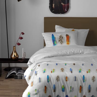 Damai Plumage Dekbedovertrek - Eenpersoons - 140x200/220 cm - White