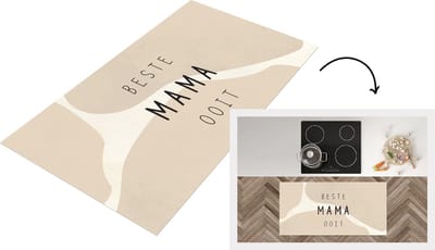 Keukenloper - Loper keuken - Beste mama ooit - Quotes - Mama - Spreuken - 120x60 cm - Keukenloper vinyl