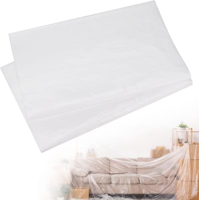 Dailygoods- Afdekfolie 4 x 5 m - Dikke Schilderfolie - Transparante Bouwfolie - Waterdicht - Scheurbestendig - Herbruikbaar