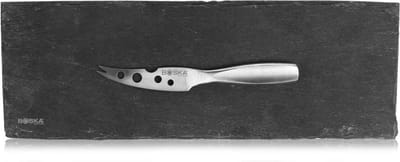 Boska Kaasset Leisteen S - Kaasplank met Mesje - Leisteen - Zwart/Zilver - 33 cm