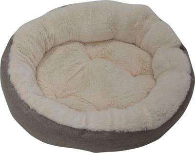 Jack and Vanilla NIMBA Ronde Mand - Kleur: Zand - Maat S: 50x50x15 cm