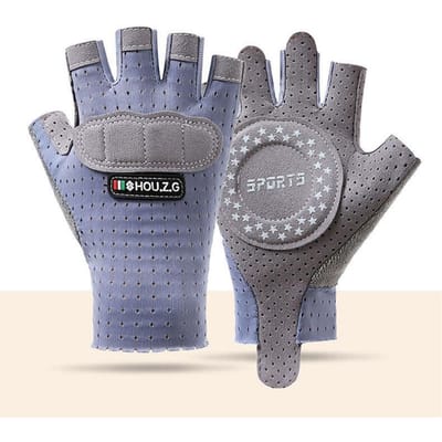 Kinderen Halve Vinger Handschoenen Dunne Zonwerende IJszijde Ademend Slijtvast Antislip Elastisch Buiten Sporten Rijden Mesh Handschoenen 18*10*3cm