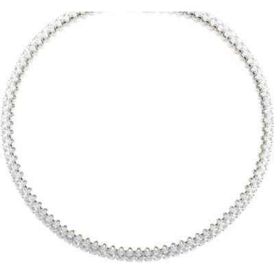 Luxeketting met glanzende zirkonia zilverkleurige afwerking - Comega