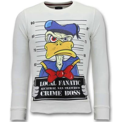 Exclusieve Sweater Heren - Alcatraz Prisoner - Wit