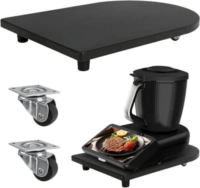 Lichte Glijplank voor Thermomix TM7, 360° Draaibare Plank met Antislip Voeten, Ideaal voor Keukenwerkblad en Gemakkelijk Verplaatsen