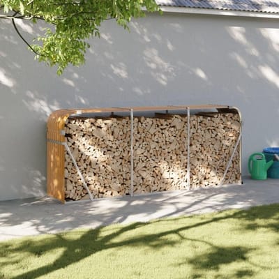Houtopslag voor Brandhout 234x45x100cm - Gepoedercoat Staal - Robuuste Houtblokhouder