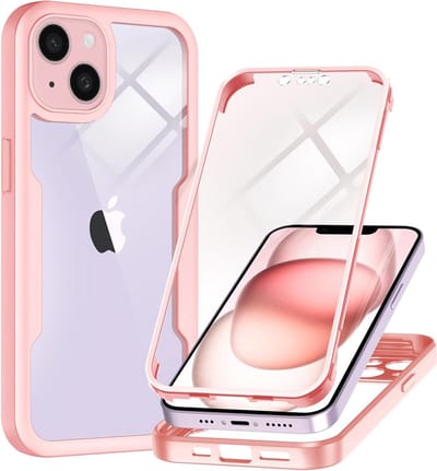 Hoesje geschikt voor Apple iPhone 16 Plus - Techsuit ColorVerse 360 Case met Screenprotector - Roze