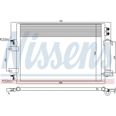 Condensator, airconditioning NISSENS 940570