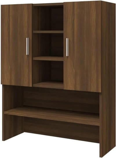vidaXL Wasmachinekast 70,5x25,5x90 cm bruineikenkleurig, badkamermeubel, kast, wasmachine kast, badkamerkast, kastje, badkamermeubels