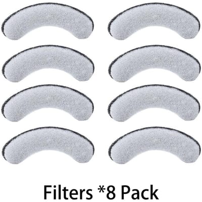 Fontaine d'eau pour chat, filtres automatiques pour grande fontaine d'eau pour chien, fontaine à boire pour animaux de compagnie 8 Pack noir/blanc