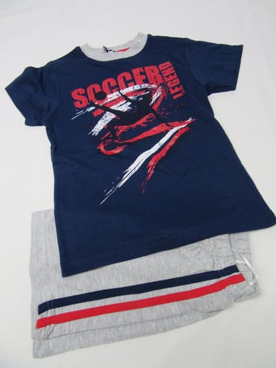 Dirkje  - Zomer pyjama - Jongen - Marine / grijst - Sogger legend - 3 jaar 98
