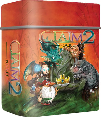 White Goblin Games - Claim 2 Pocket (minimum afname = 12) - Kaartspel - 2 spelers - Handig meeneem blikje - Vanaf 10 jaar - Kaartspel met unieke facties