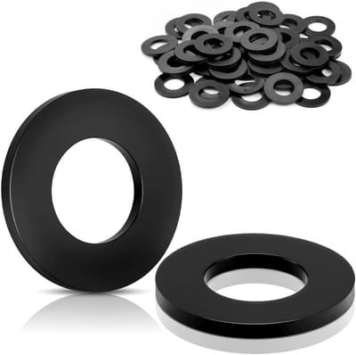 Famanu – Nylon sluitringen zwart set 50 stuks M5 x 15 mm afstandsringen kunststof