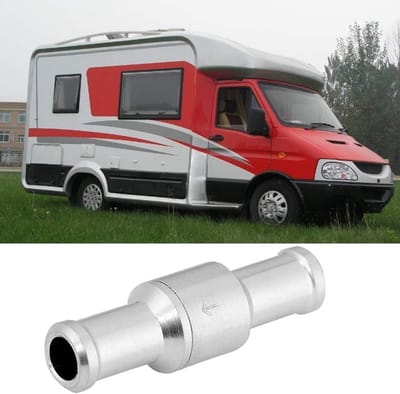 Aluminium Inline Rechtse Keerklep voor Brandstof, Olie, Biodiesel en Vloeistoffen - Geschikt voor 8mm Slangen