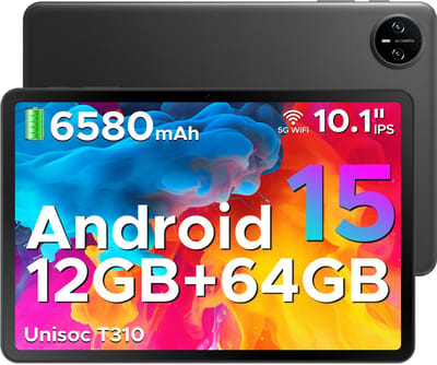 DOOGEE TAB A9 - Tablet - Android 16 - 12GB RAM + 64GB ROM（2TB/TF） - 10 Inch - 6580 mAh - 5G WiFi - Tablet Unisoc T310 - Dubbele Luidspreker - 3,5 mm aansluiting - Face ID - Zwart