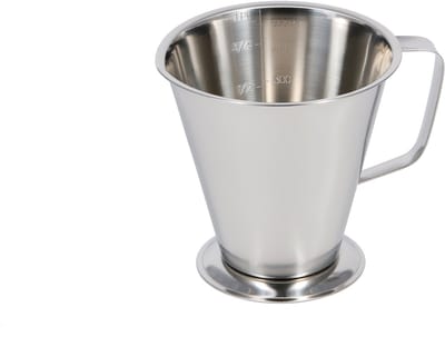 RVS Maatbeker op voet - 1.00Ltr