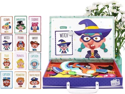 Magnetisch Puzzelboek - Leeractiviteiten - Cognitieve Ontwikkeling - Dubbelzijdig Ontwerp - 28 x 21 cm - Multicolor
